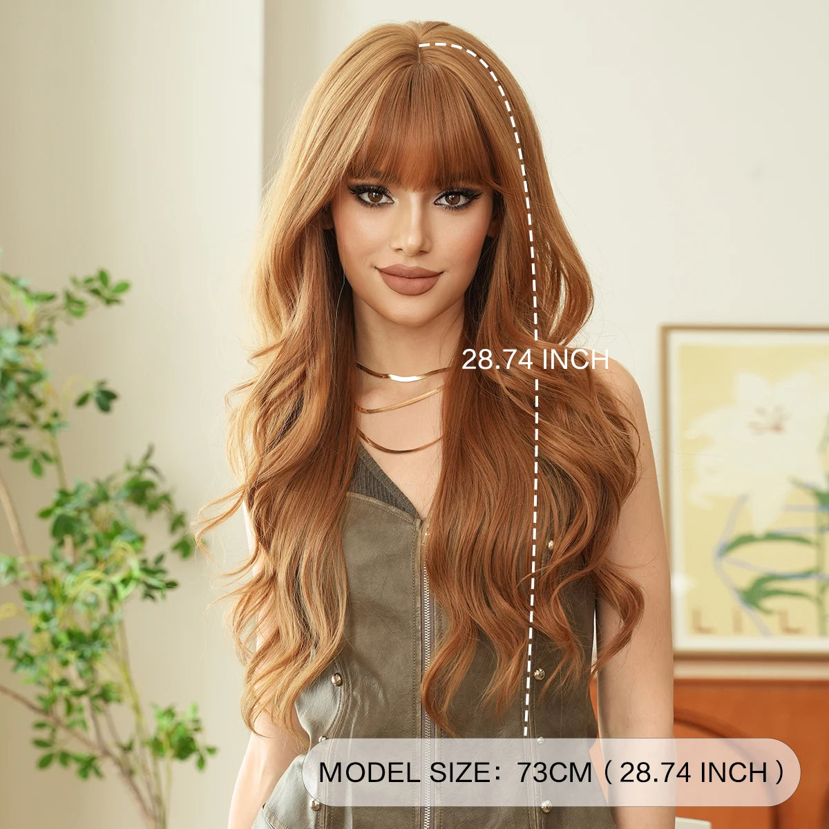 Caramel Enchantress Crown with Bangs