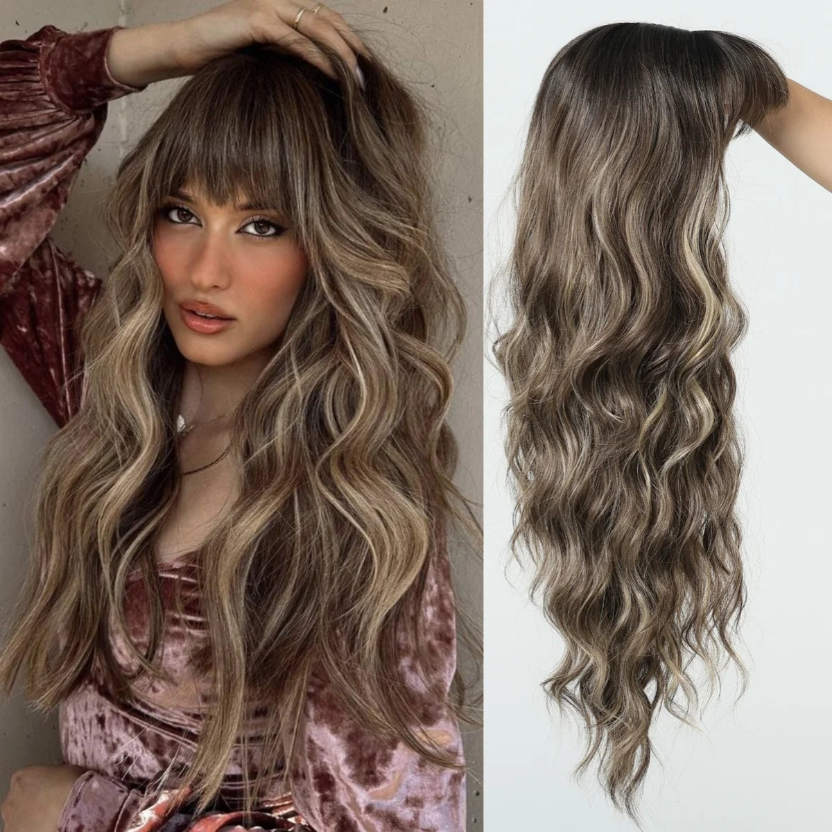 Royal Amber Crown with Bangs
