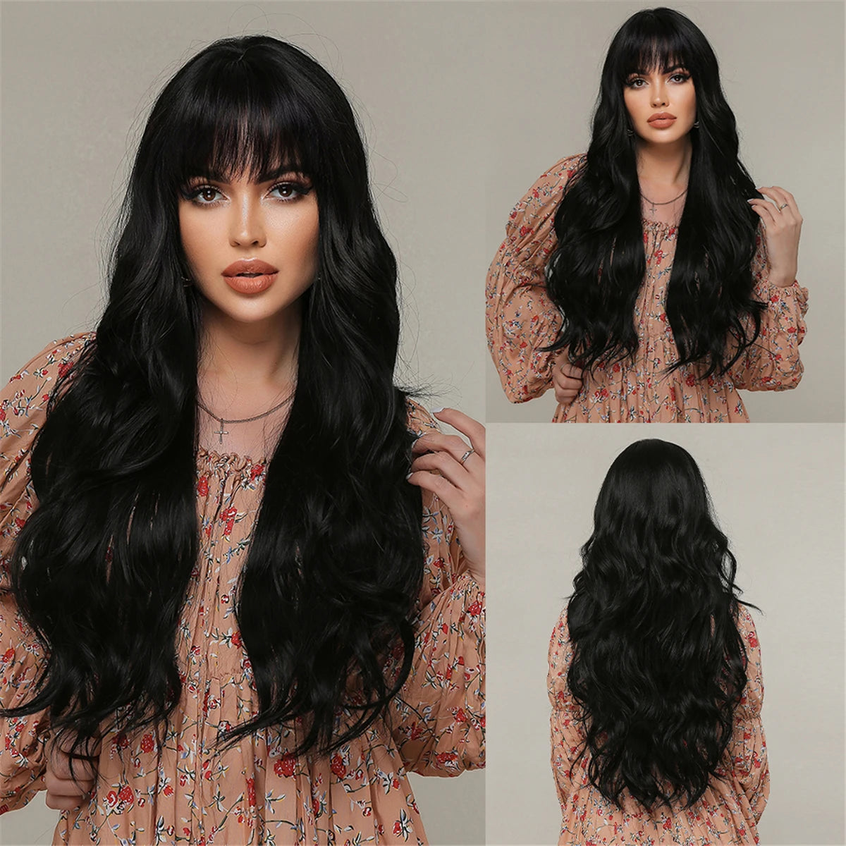 Royal Amber Crown with Bangs