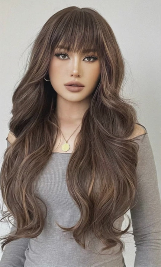 Royal Amber Crown with Bangs